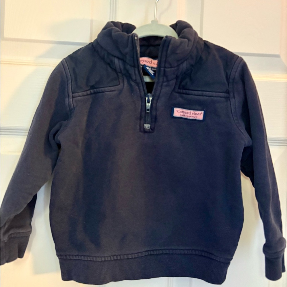 Vineyard Vines Kids Dark Blue Quarter-Zip Sweatshirt
